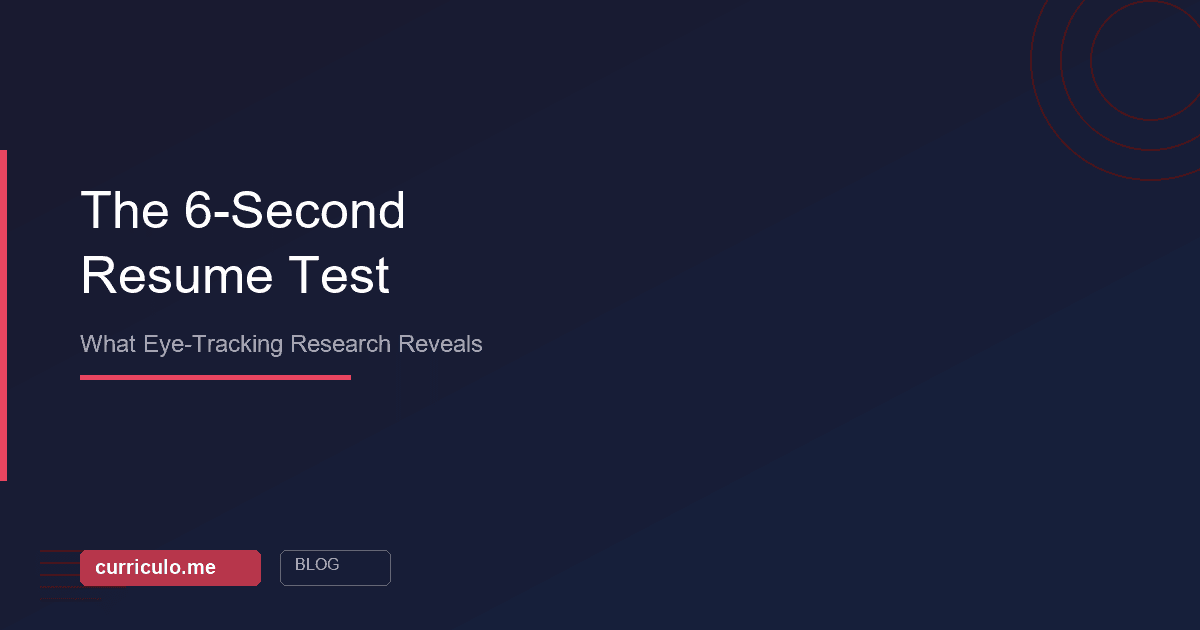 Six second resume test - what eye tracking research reveals about recruiter behavior