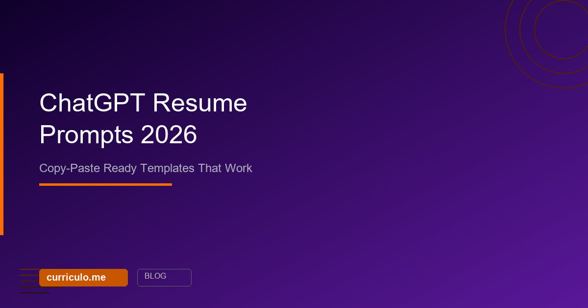 Best ChatGPT prompts for resume writing copy paste ready templates