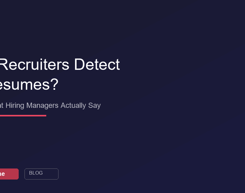 Can recruiters tell if resume was written by AI - the truth about AI detection